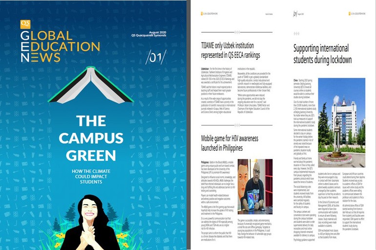 «QS Global Education News» jurnalida ilk bor O‘zbekiston oliy ta’lim muassasasi haqida maqola chop etildi